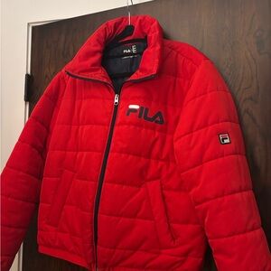 Fila Men's Bold Red Puffer Jacket